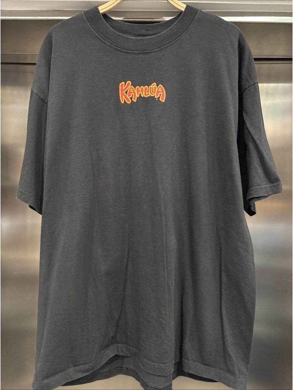 Black Kahlua Coffee Liqueur Anything Goes T-Shirt - XL - 90s
